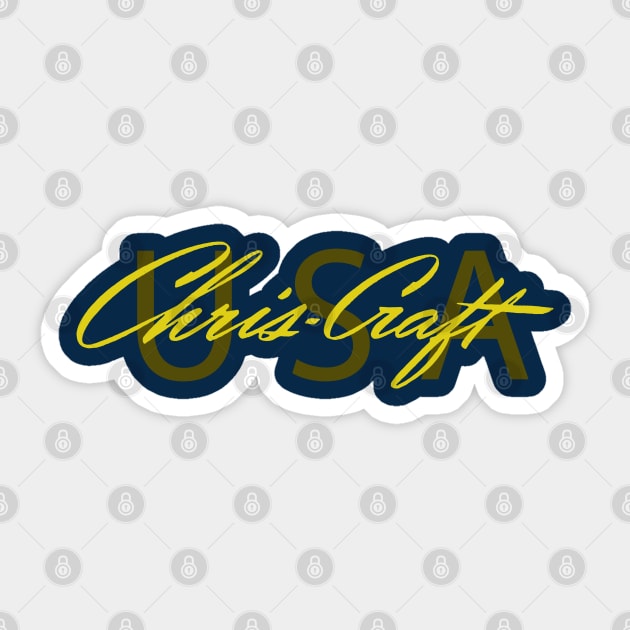 Chris Craft USA Sticker by Midcenturydave